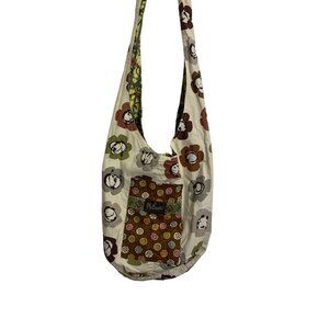 Matilda Jane Platinum Reversible Shoulder Tote Bag Elephant Geometric Print Size